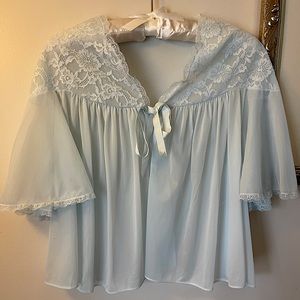 Vintage Vanity Fair blue bed jacket
